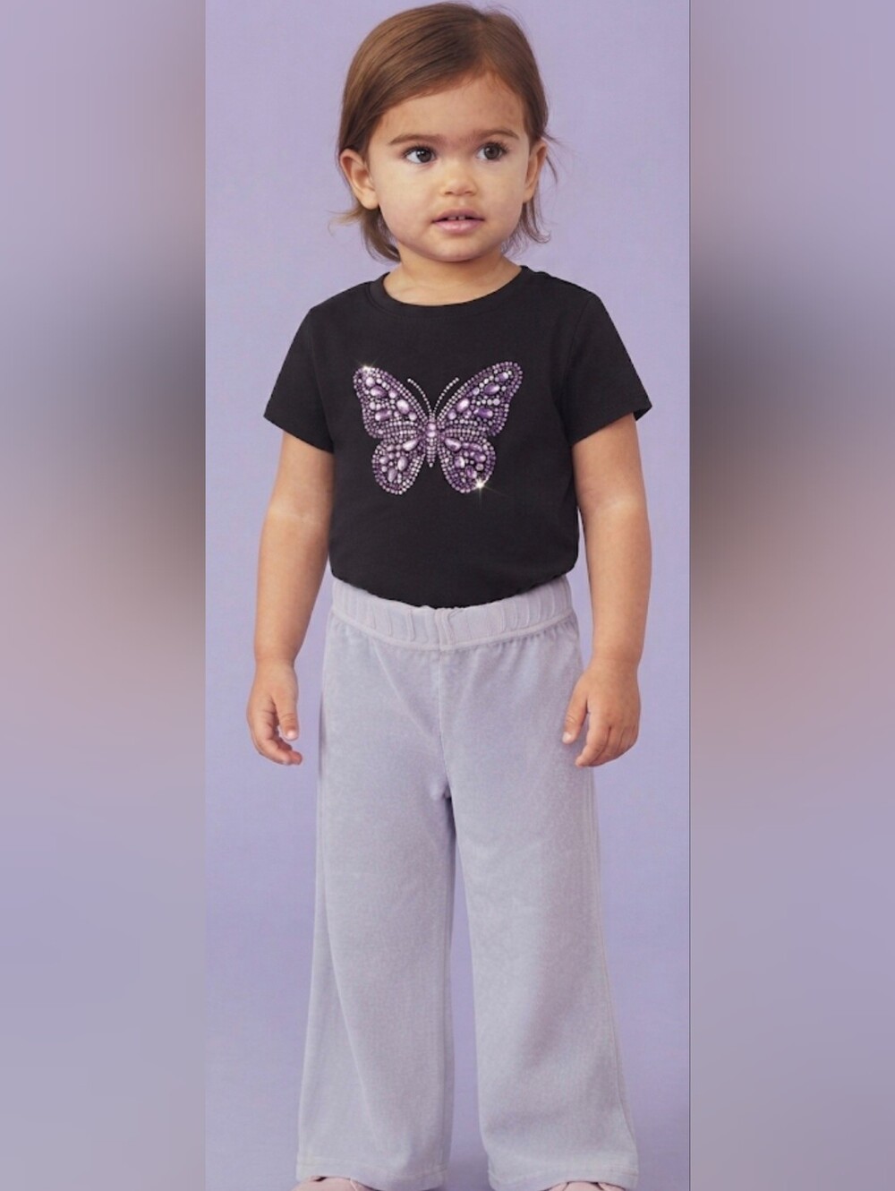 vintage Kids r us y2k size 2t toddler lavender wide leg velour sweatpants